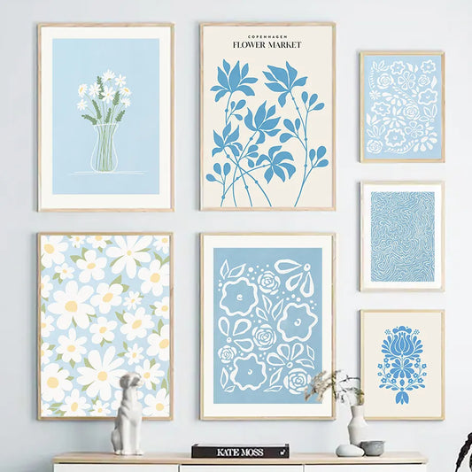 Affiches Blue Flowers