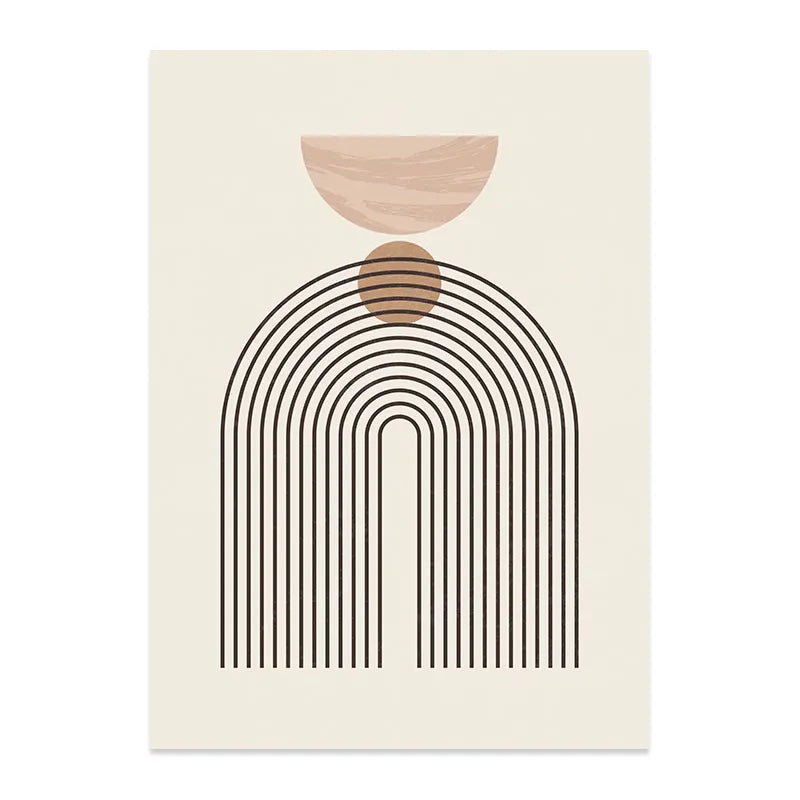 Affiches style nordique minimaliste avec formes géométriques