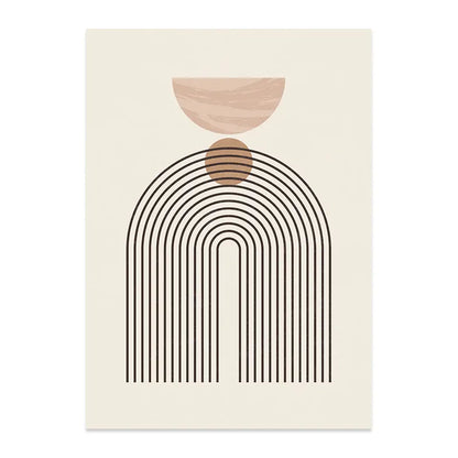 Affiches style nordique minimaliste avec formes géométriques