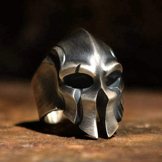 Bague viking ajustable "Casque Roi Harald"